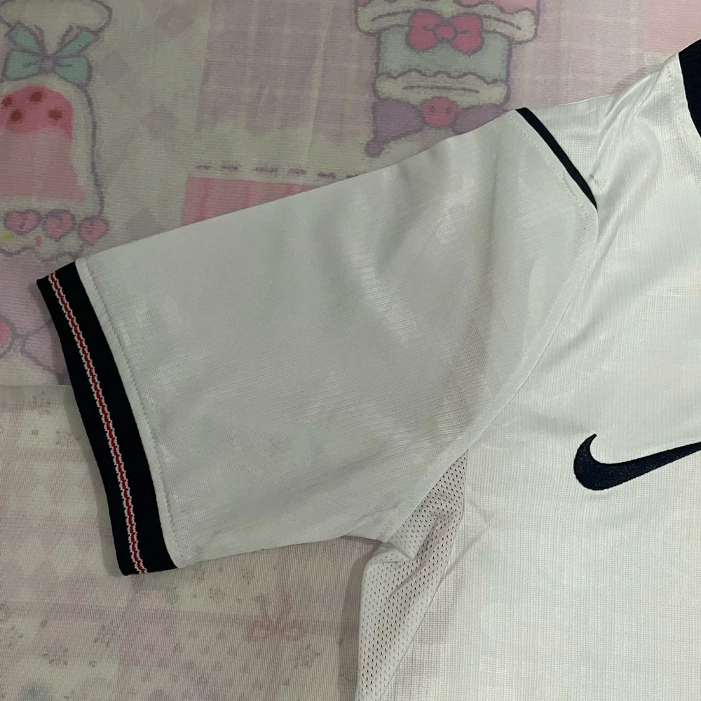 Nike White and Red England #9 Football Jersey